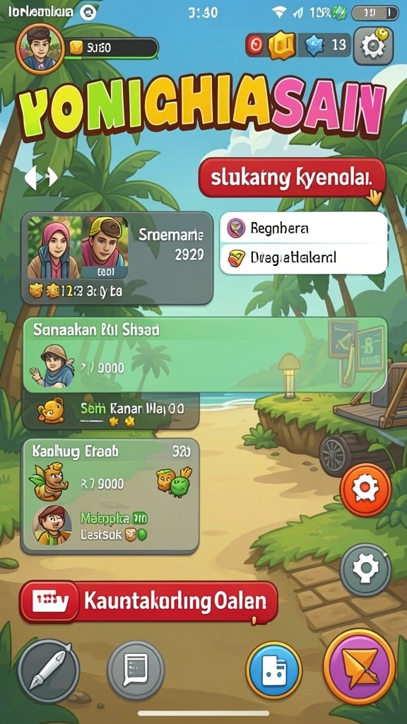 Screenshot menunjukkan karakter utama dalam aksi petualangan.