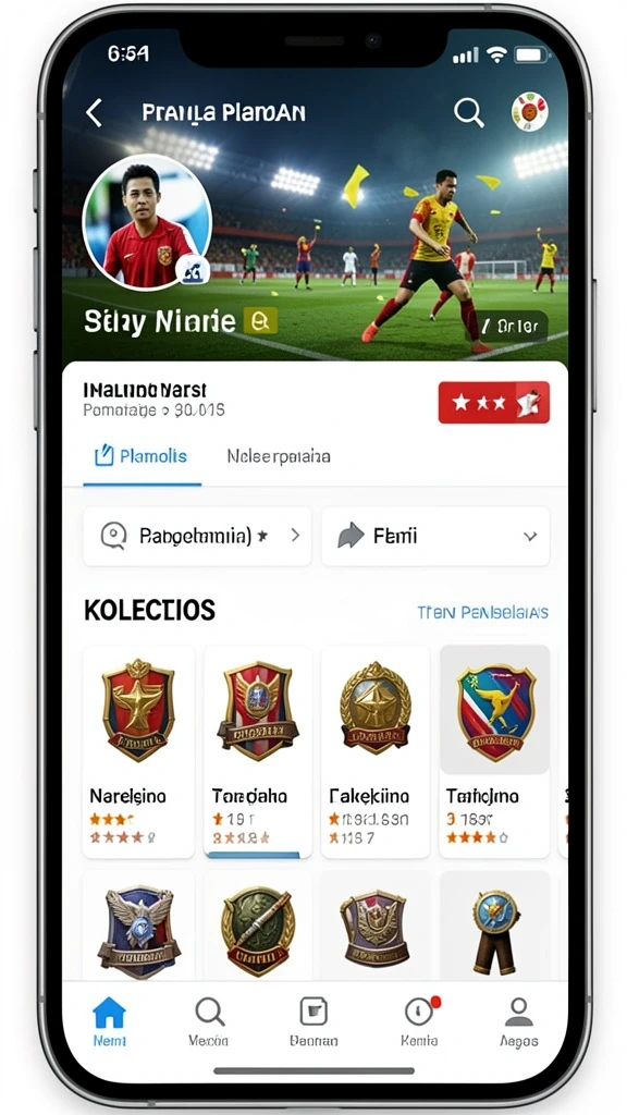 Screenshot menunjukkan pemain dalam mode kompetisi.