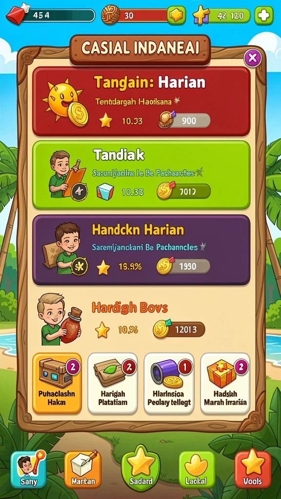 Tampilan level yang indah dengan detail menakjubkan.