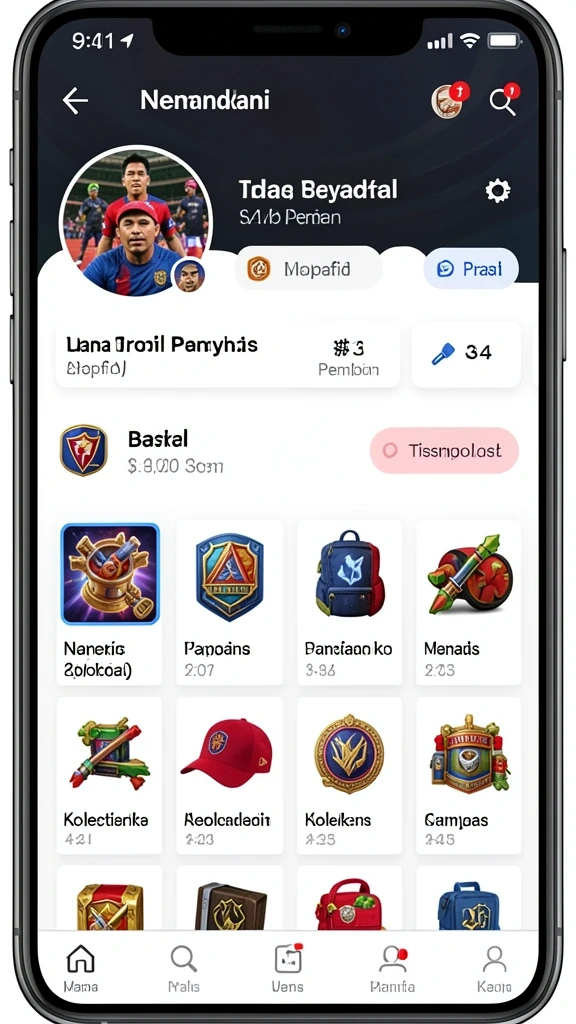 Menampilkan karakter utama yang siap berpetualang.