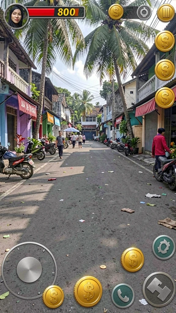 Screenshot menampilkan karakter utama dalam aksi pertempuran.