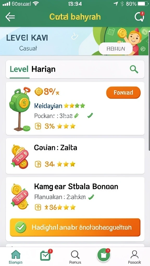 Tampilan utama aplikasi DEWA777 yang menarik dan mudah dinavigasi.