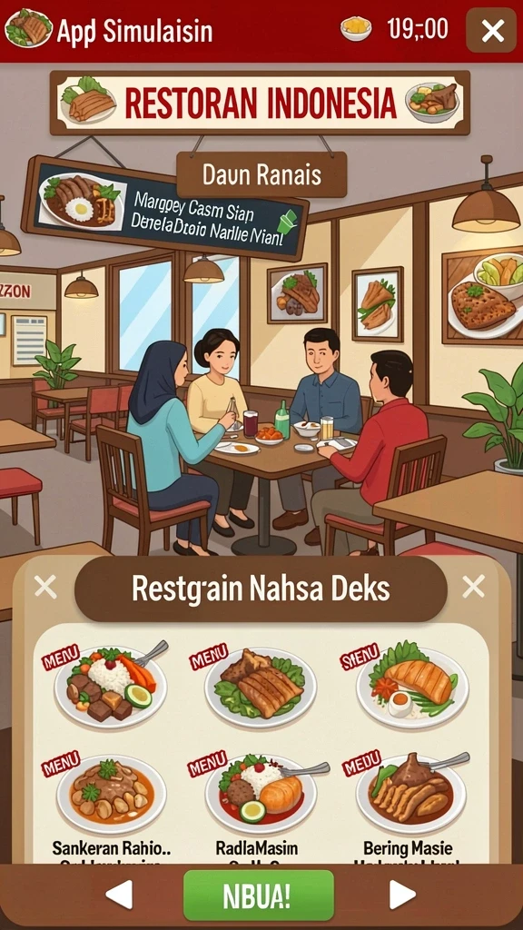 Tangkapan layar menampilkan grafis indah dari dunia DKK.