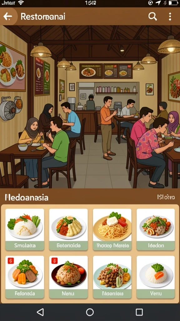Tampilan awal yang menarik dan penuh warna.