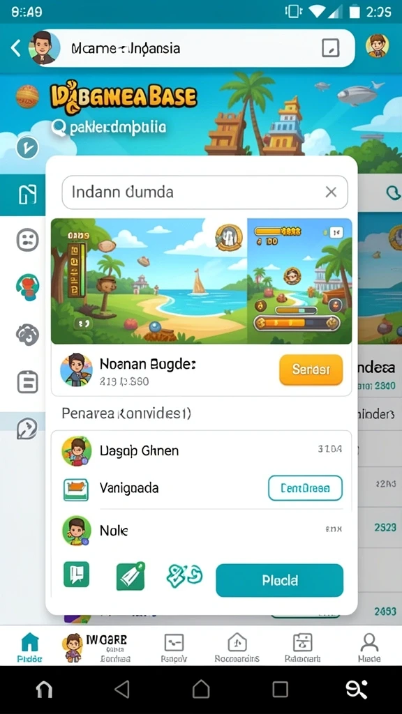 Tampilan antarmuka permainan yang mudah digunakan.