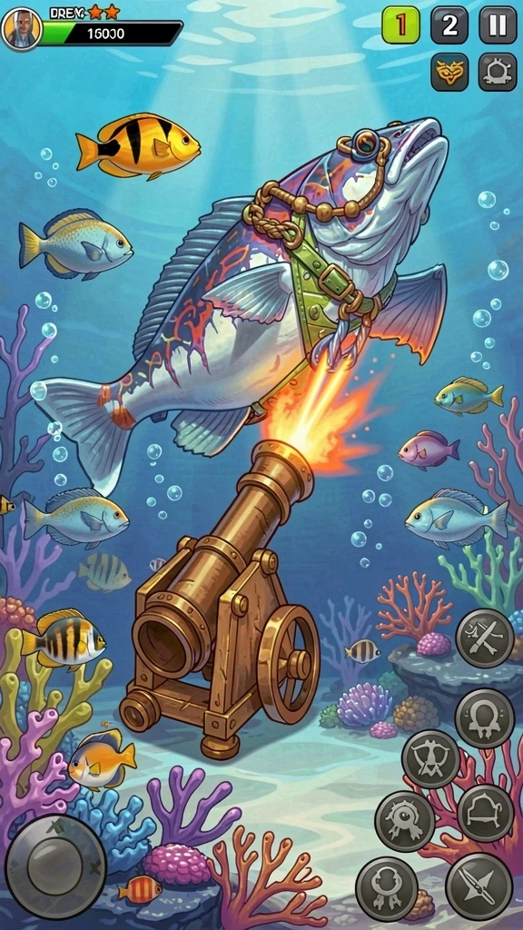 Gambar petualangan epik karakter utama di level pertama.