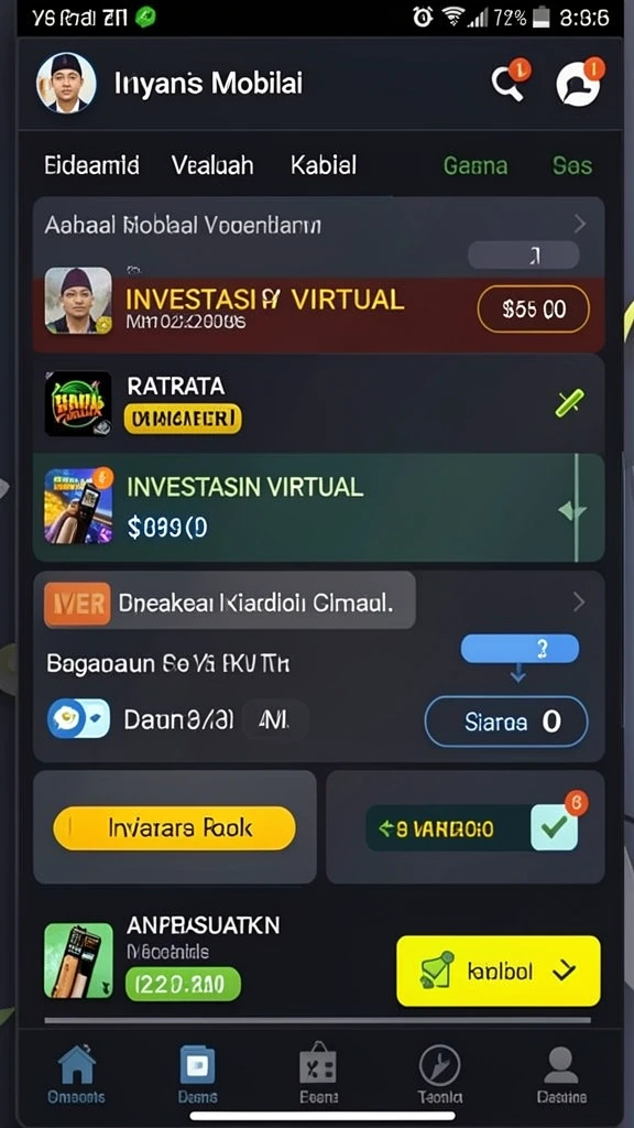 Screenshot menampilkan berbagai karakter yang dapat dipilih.