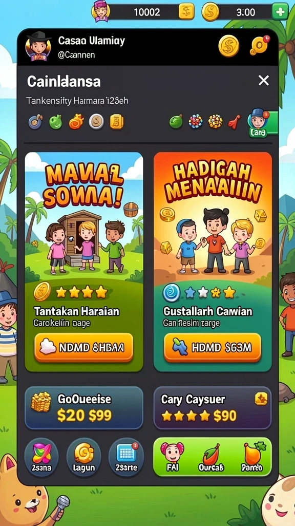 Screenshot menunjukkan antarmuka pengguna yang menarik.