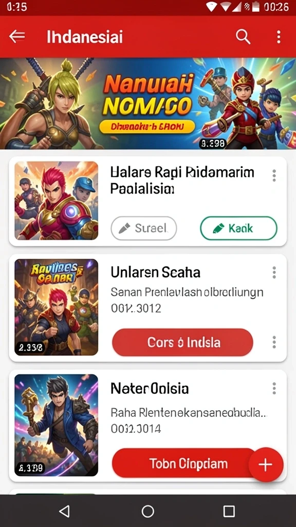 Statistik permainan yang lengkap dan informatif.