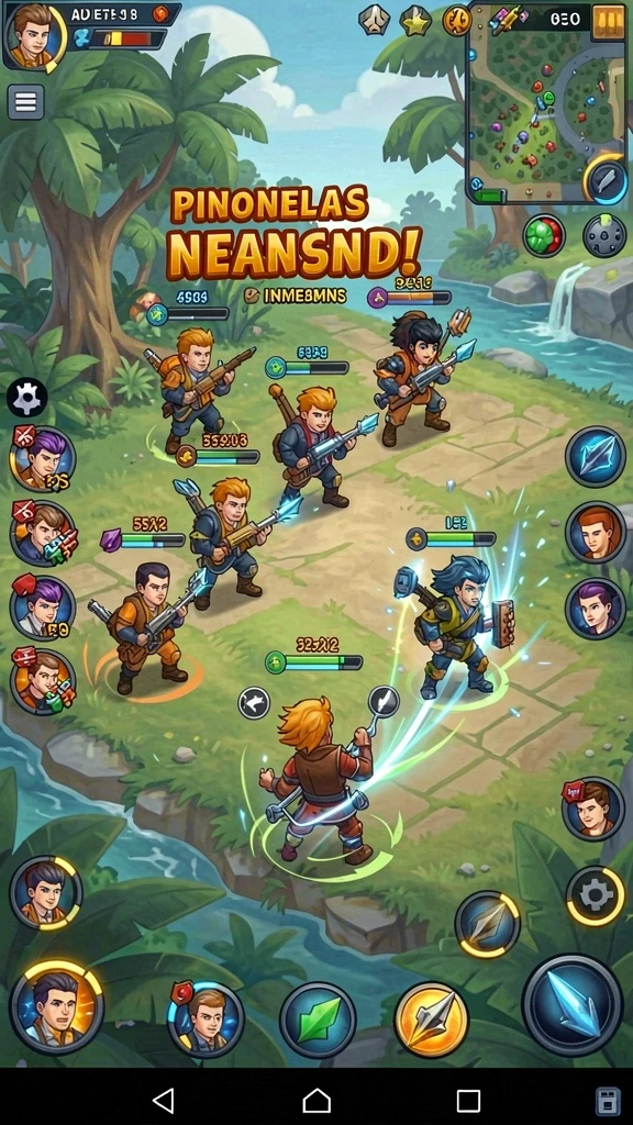 Screenshot aplikasi 3 menggambarkan level yang penuh tantangan.