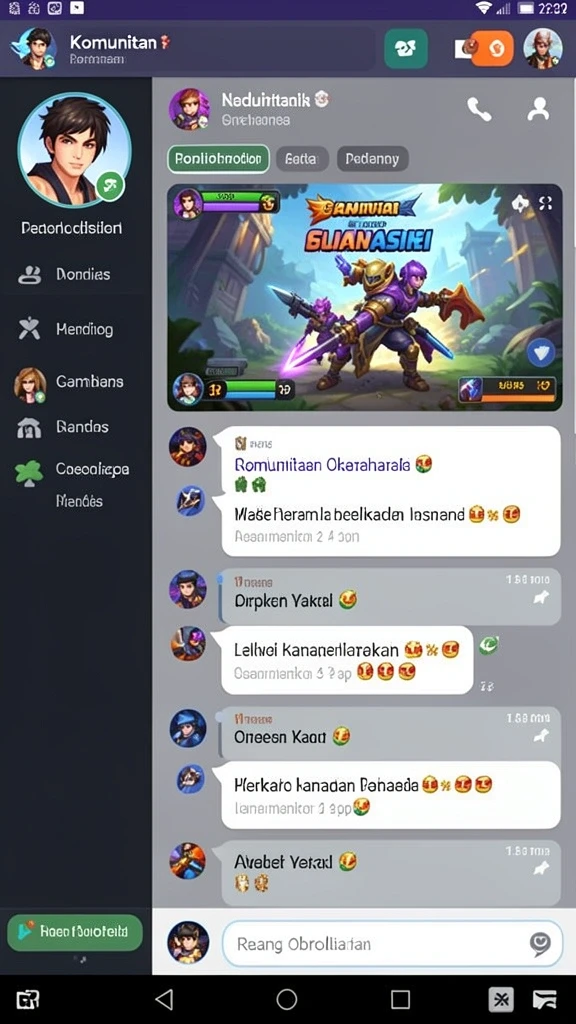 Screenshot menunjukkan karakter utama dalam aksi melawan monster.