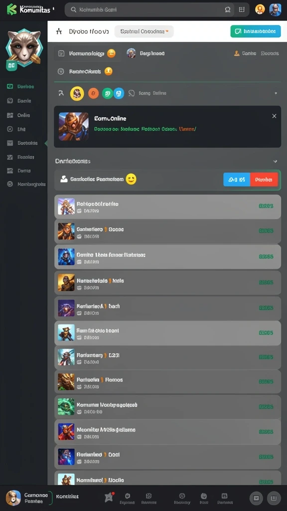 Screenshot menampilkan karakter unik yang bisa dipilih.