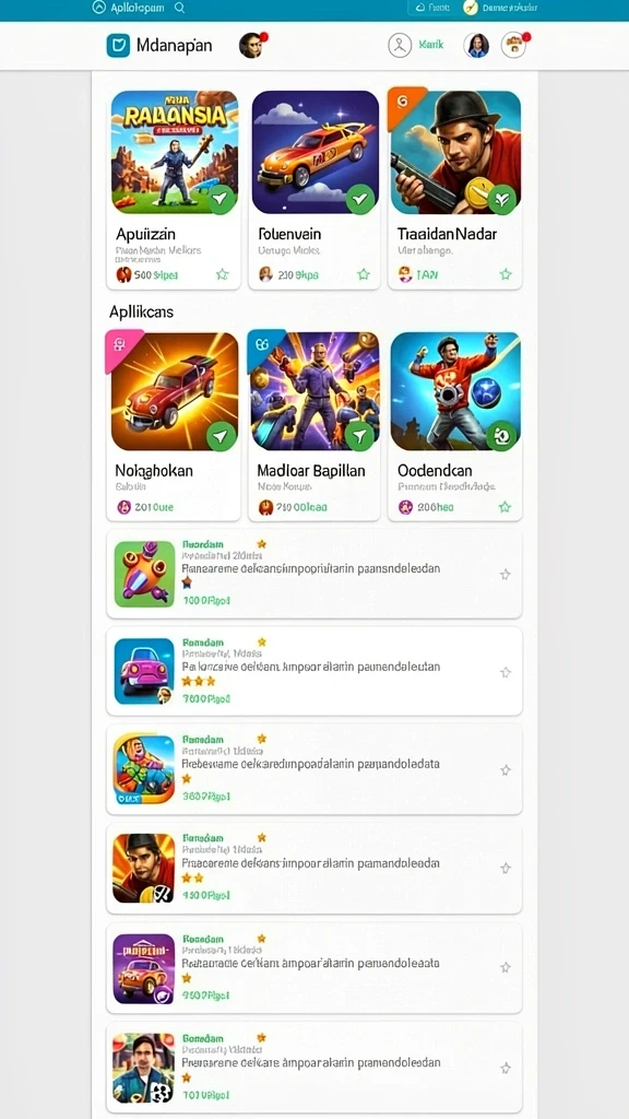 Screenshot menampilkan antarmuka permainan yang menarik dan interaktif.