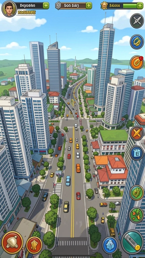 Berinteraksi dengan teman dalam mode multiplayer.