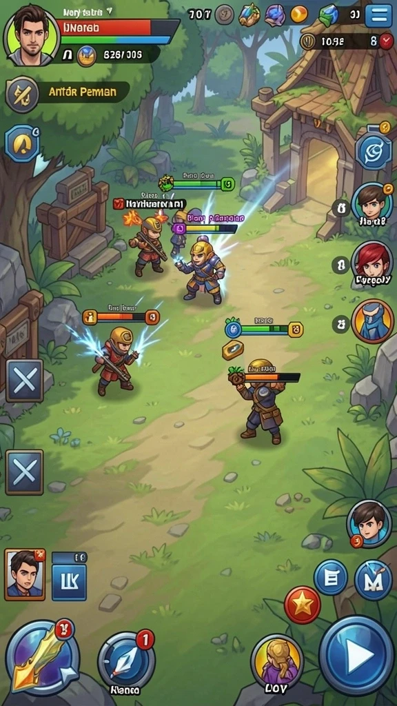 Tangkapan layar mode multiplayer yang penuh aksi.