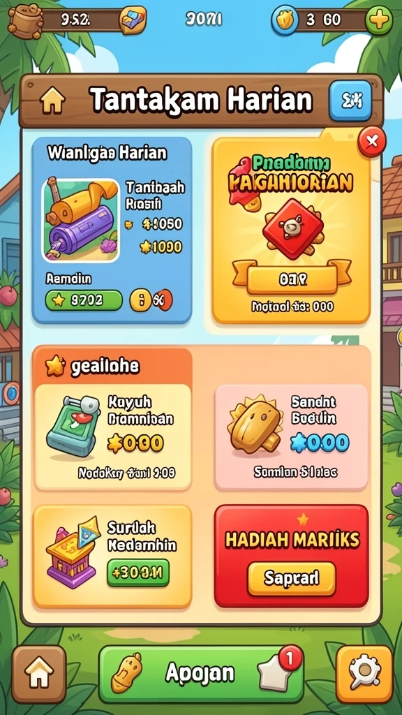 Karakter dengan desain unik dan beragam strategi.