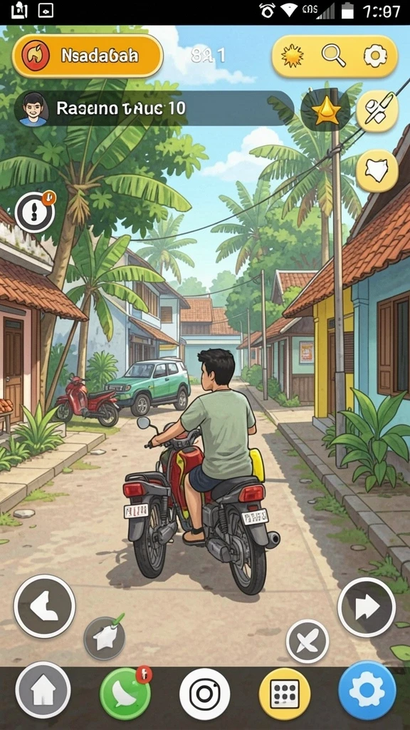 Tampilan awal yang menarik dengan menu navigasi yang mudah.