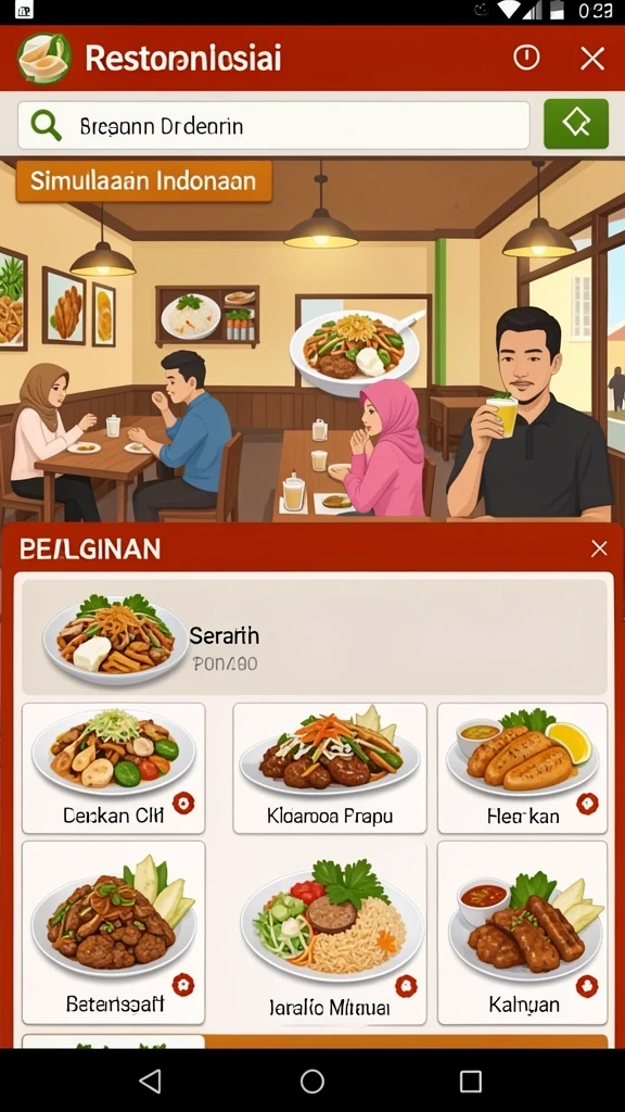 Grafis kartu yang menarik dan detail.