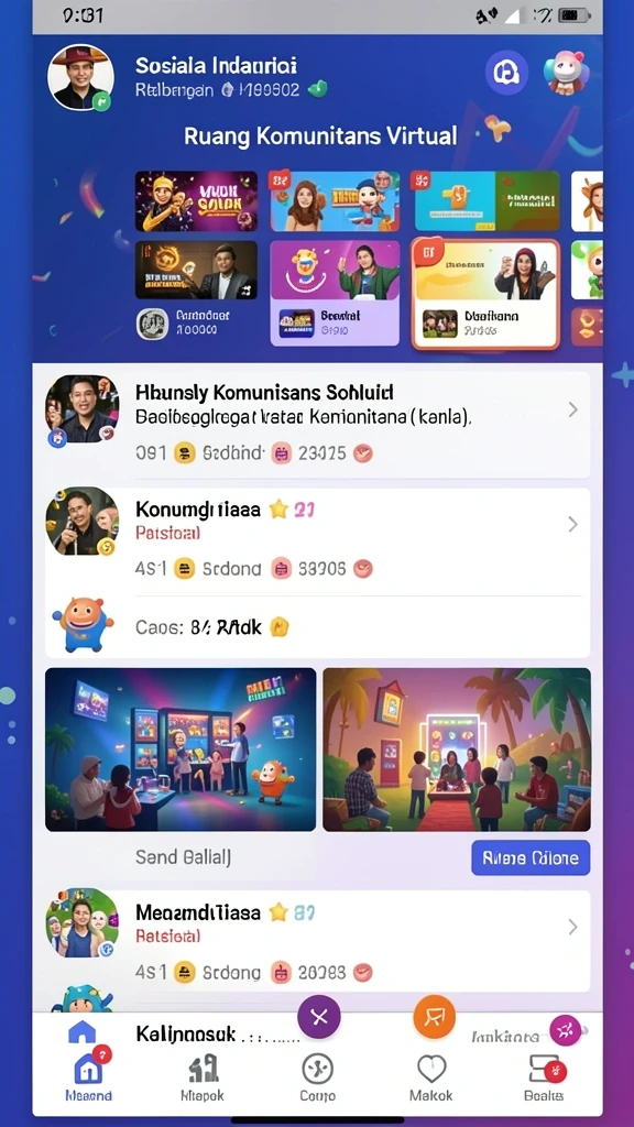 Tampilan menu awal yang menarik dan mudah dinavigasi.