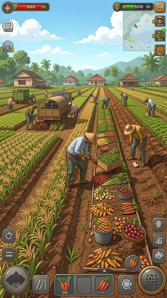 Screenshot gameplay dengan karakter yang sedang beraksi.
