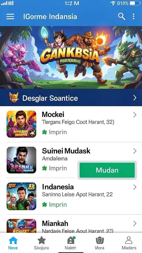 Gambar karakter utama dengan berbagai pilihan kustomisasi.